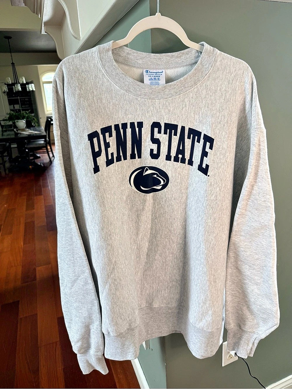 Champion Penn State Nittany Lions Reverse Weave Crewneck Gray & Black XL NWT